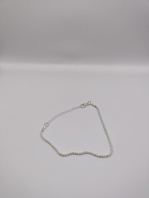 Sterling Silber Armband - geflochtene Stränge - Made in Italy - 7,5 cm lang