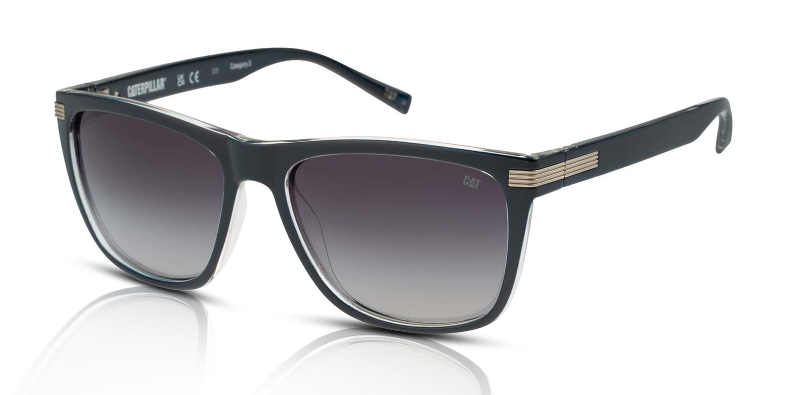 Caterpillar CPS-8517 Men's Sunglasses 106P Gloss Navy Crystal/Smoke Gradient