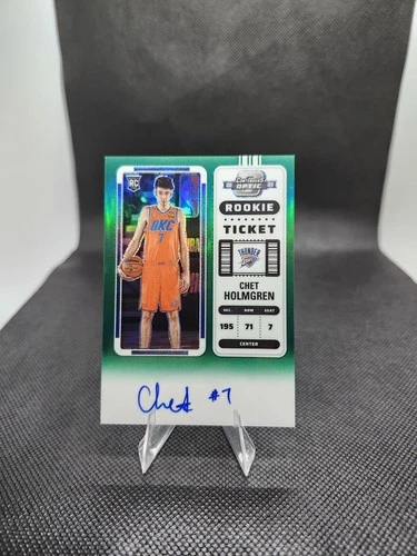 2022-23 Panini Contenders Optic Chet Holmgren #131 Rookie Ticket Auto /75
