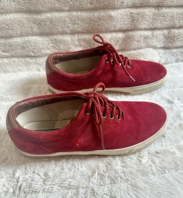 Polo Ralph Lauren Red Vaughn Suede Canvas Shoes Casual  display picture 2