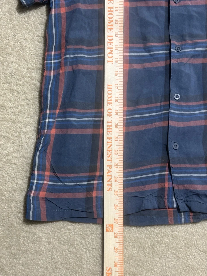 Camisa Corvette Oficial General Motors Para Hombre Grande Azul A Cuadros Abotonada Informal Foto 4 de 4