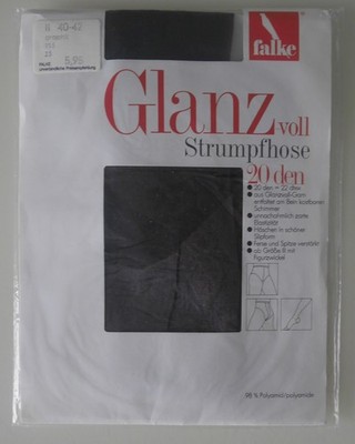 FALKE Glossy Tights Graphite Gray Gr. II 40-42 M New With Tag