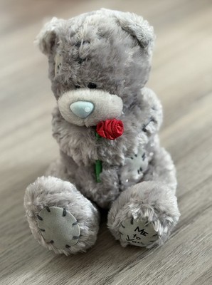 Sehr süßer Me to You ''Tatty Teddy'' grauer Bär mit roter Rose - Carte Blanche 5''