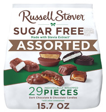 Russell Stover Sugar Free Assorted Chocolates Candy 15.7 oz Bag FREE SHIP