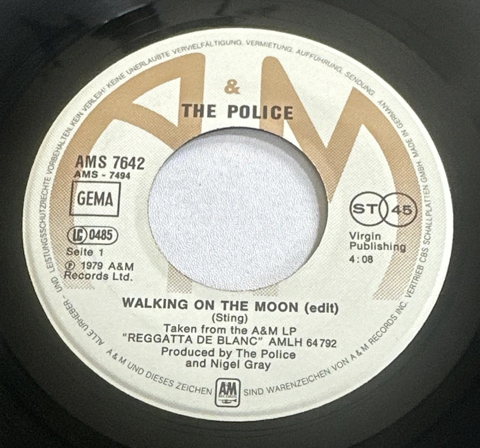 The Police-Walking On The Moon ~ 7” German Issue Vinyl Record VG+ / VG+ - Image 4 of 4