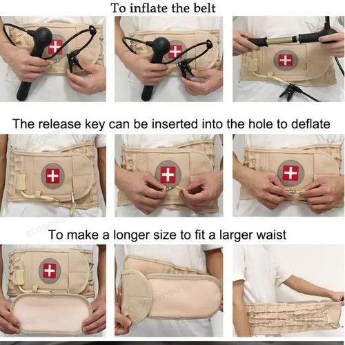 Decompression Belt Back Brace Lumbar Spinal Support & Extender Belt Air Traction - Picture 14 of 20