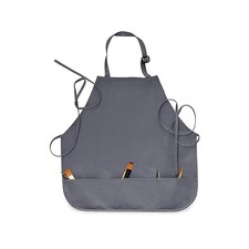 Grey Canvas Painter Apron Artist Craft Apron 23.5"x24.5" Regular Size