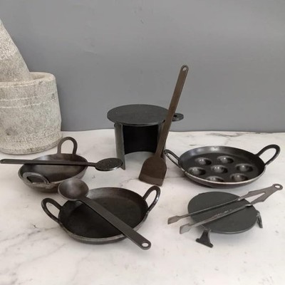 Mini Kitchen Set| Mini Iron Real Cooking Play Set for Boys and Girls-Medium
