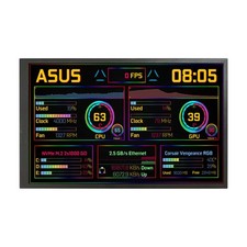 10.1in White Black PC Monitor USB Port Built Picture Video Theme CPU GPU Temp