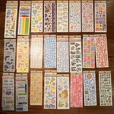 Huge lot of Miss Elizabeth's Scrapbooking Stickers 33 packs Total 