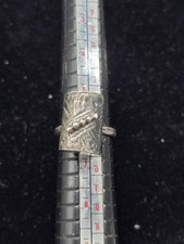 EARLY Vintage TAXCO SILVER Mexico Sterling Ring BEAD  BARREL Motif size 6