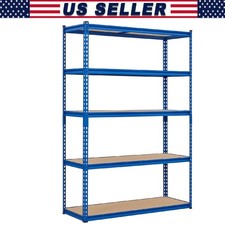 5 Tier Garage Storage Shelves, 48"x18" Heavy Duty Metal Shelf Unit Storage Rack