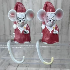 Vintage Sun Hill Christmas Stocking Holder Mouse Hong Kong Lot Plastic 80s Mice