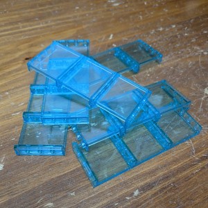 Lego Trans-Light Blue Panel 1 x 4 x 3 - Hollow Studs - Qty 18