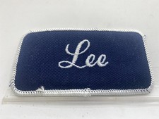 LEE USED EMBROIDERED VINTAGE SEW ON NAME PATCH TAGS ASSORTED COLORS AVAILABLE