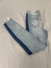 Spanx Pull On Stripe Ripped Slimmy Distress Skinny Jeans Women's size XS