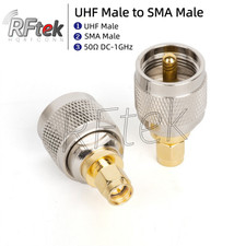 1pcs UHF Male to SMA Male RF Coax Converter Coaxial Adapter SMA to UHF