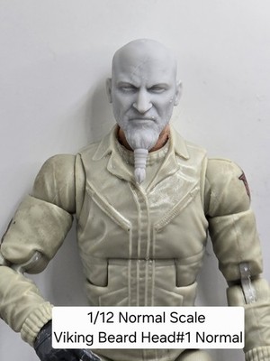 3d Printed VIKING BEARD #1 HEAD 6'' 1:12 Classified/Legends SCALE 