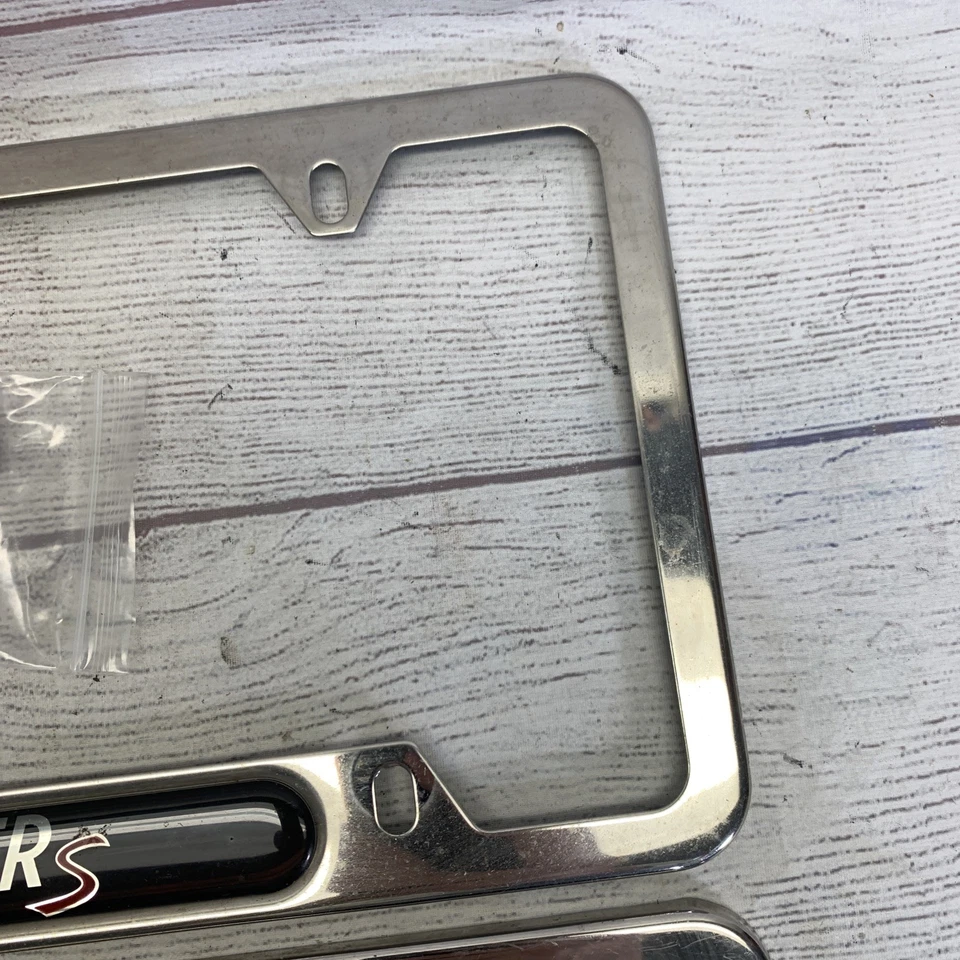 OEM GENUINE MINI COOPER S  License Plate Frame Chrome Stainless - Изображение 3 из 4