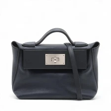 Hermès sacks Le Vingt Cuatre 24/24 mini 21 Evercolor x Voswift Blue Nuit x Caban