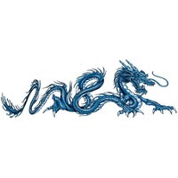 Aufkleber Drachen Airbrush Blau Rechts XL 42 X 14 Cm Dragon Right Tank Sticker