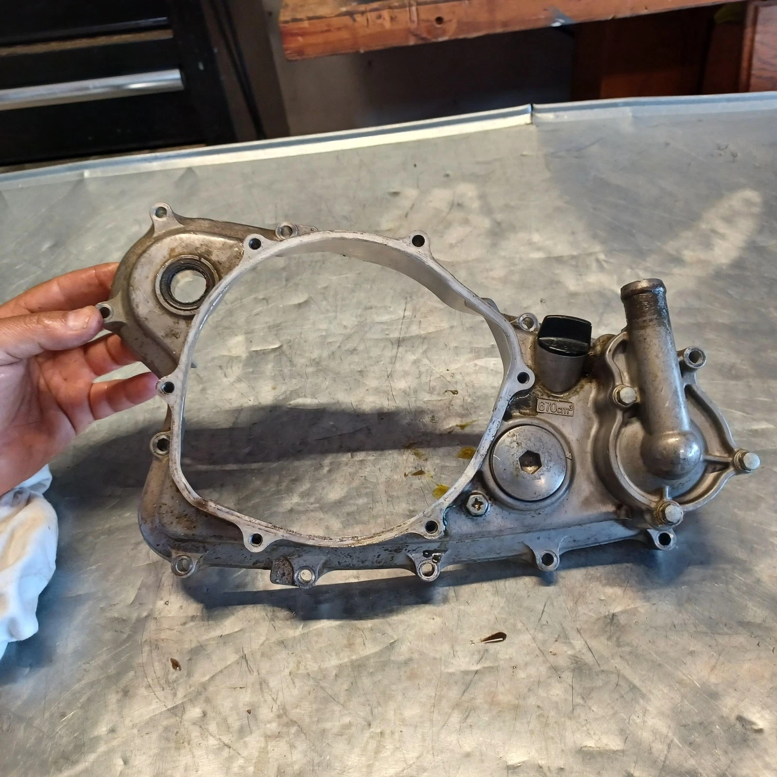 2002 Honda Crf450r Engine Motor Inner Clutch Cover 11331-meb-770