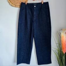 Banana Republic New Straight High Rise Luxe Trouser Dark Wash Jeans SZ 32 14