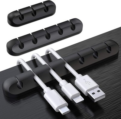 SOULWIT Cable Holder Clips, 3-Pack Management 753-Slot, 357-Slot-Black 