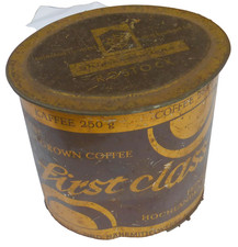 alte First Claas Kaffee Kaffeedose Halle Blech Eisen Dose
