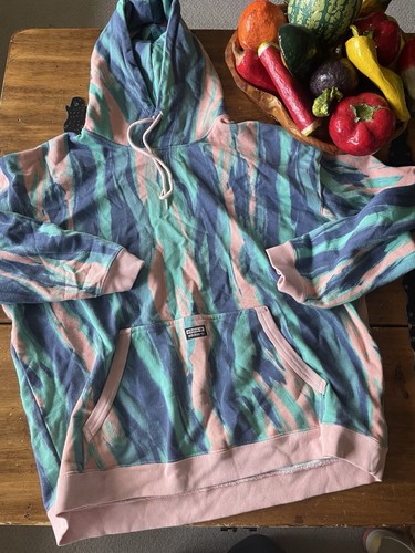 Neu ohne Etikett Adidas Originals UO R.Y.V. Hoodie Pullover In Vapor Pink Multi Größe XL - Bild 6 von 11