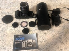 Yashica 108 SLR Camera F=135 Super Dejur 1:2.8 flash UNTESTED spares or repair