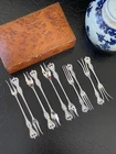 Rare Set TEN Towle Old Colonial Sterling Silver Olive Pickle Berry Serving Forks