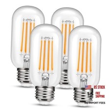 4 Pack LED Edison Bulbs, 4W Edison Light Bulbs 40W Equivalent, Vintage E26 LED