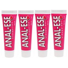 4x Anal-Ese Strawberry Flavored Numbing Desensitizing Anal Lubricant Lube 0.5 Oz