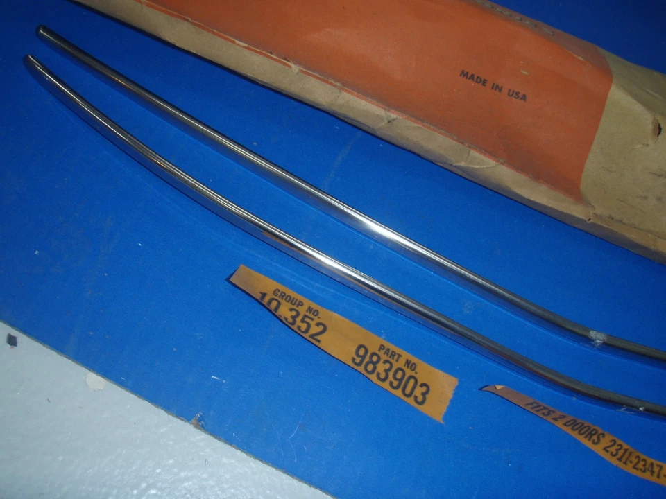 NOS Door Edge Guards for 1963 1964 Pontiac 63 64 Catalina 2 door bonneville - Image 4 of 4