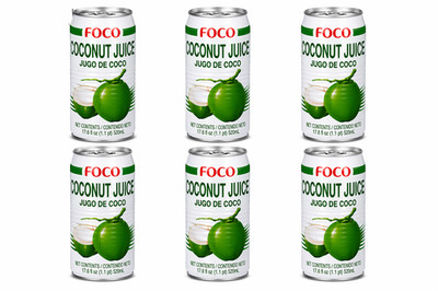 FOCO Coconut Juice Can Pack of 6 | Refreshing Coconut Drink