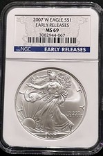 2010 American Silver Eagle Early West point Release NGC MS 69