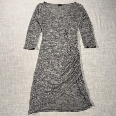 Free Press Gray Cloudy Asymmetrical Long Sleeve Dress Size Small