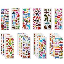 550 plus 3D Stickers for Kids, 22 Variety Sheets Puffy Stickers