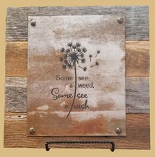 Rustic/Primitive Metal Tile Sign/Plaque Country/Farmhouse