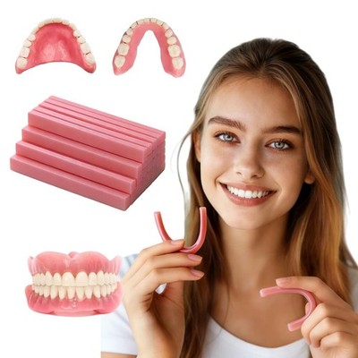 Quick Reline Boil & Fit Denture Reliner Kit Reusable for Full & Partial Dentures
