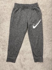 Nike Therma-FIT Boy s Gray Fleece Jogger Pants XL Drawstring Elastic Waist