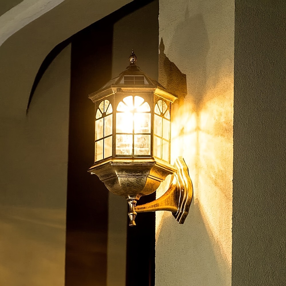 Solar Wall Lanterns Outdoor Waterproof LED Solar Deck Fence Lights 2 Pack New