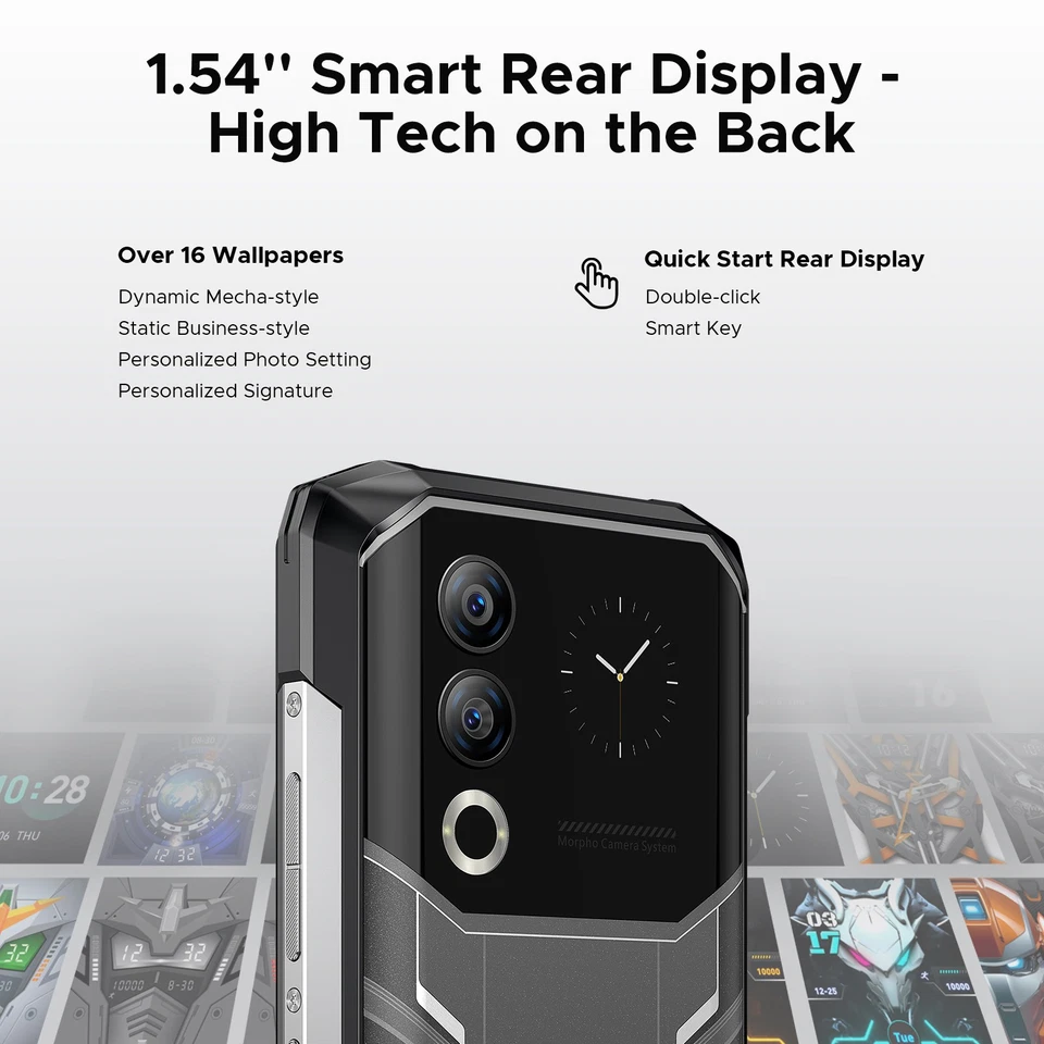 Смартфон прочный DOOGEE Blade20 Ultra 6,56 дюйма 20 Гб + 256 Гб Ndroid 14 телефон 50 Мп - Изображение 3 из 4