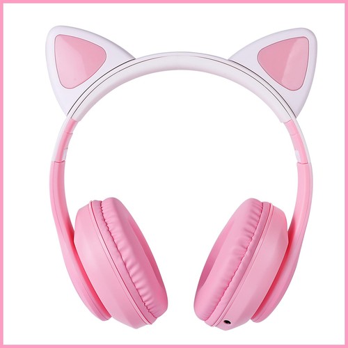 Cat Ear Kids Bluetooth Headphones for Girls Children Teens, LED Light Up Wire... - Picture 5 of 5