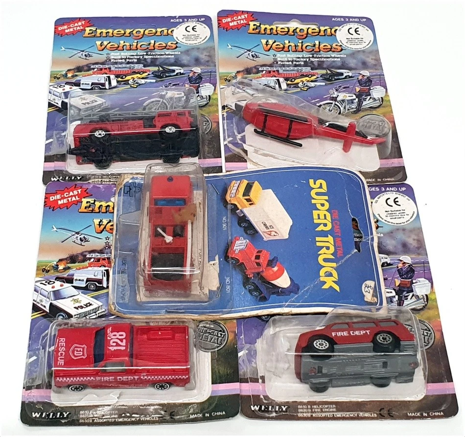 Welly Diecast 5W092 - Assortment Of 5 Fire Vehicles - Red - Image 4 of 4
