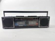 VTG 1988 GoldStar Boombox TWS-6061 Two Band Stereo Mix Dual Cassette Tape AM/FM