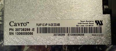 Tecan - Cavro - 20738299 E - Pump XC 4P 1/4-28 232/485 - NEU