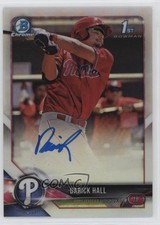 2018 Bowman Chrome Prospect Auto Refractor /499 Darick Hall #CPA-DH Auto p8v