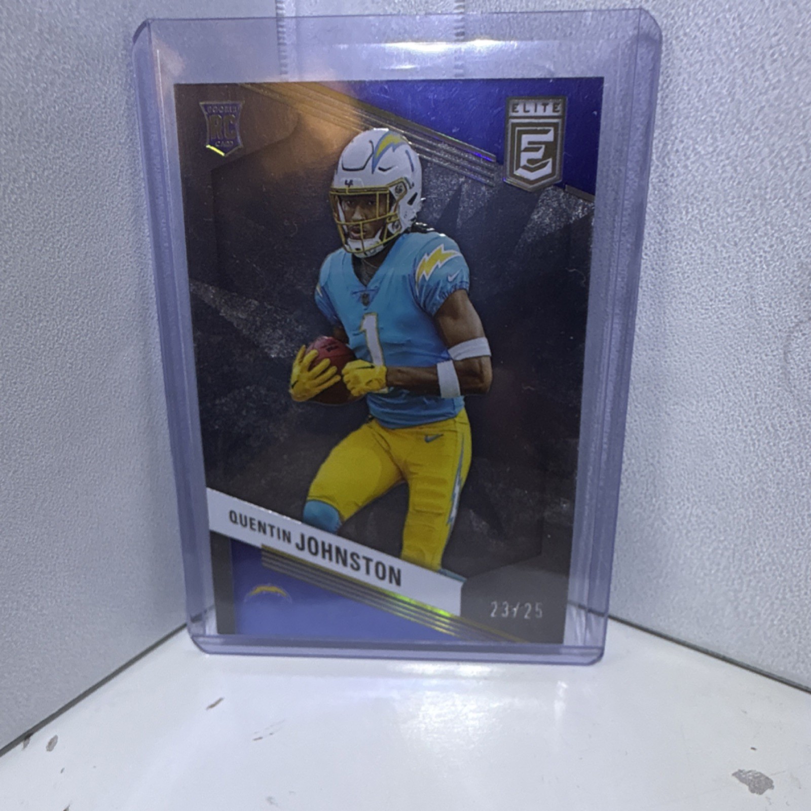 Panini 2023 Donruss Elite Quentin Johnston RC Rookie Black #176 /25 Chargers